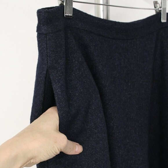 Banana Republic Factory Wool Blend Navy Blue Pockets A-Line Mini Skirt Sz 6 - Picture 3 of 10